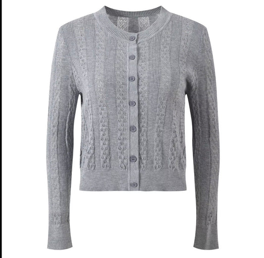 Delicate Pointelle Knit Cardigan