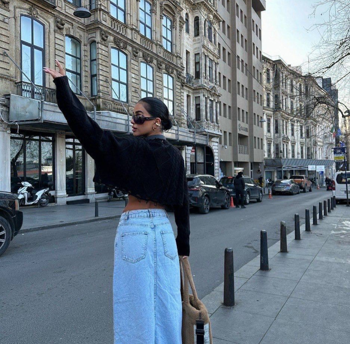 Distressed Knit Crop Sweater