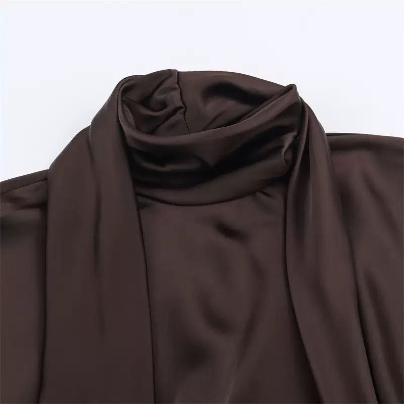 Satin Muse Scarf Dress