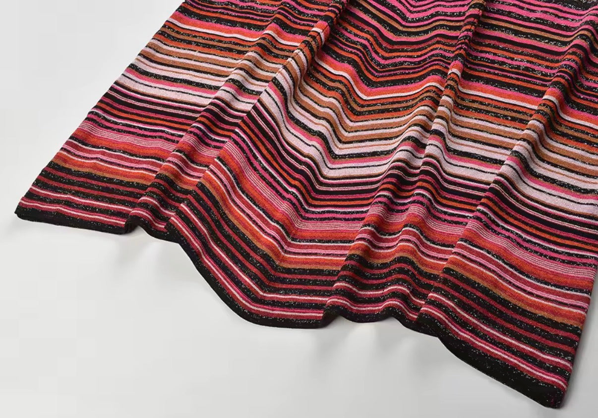 Sunset Chevron Strappy Maxi Dress