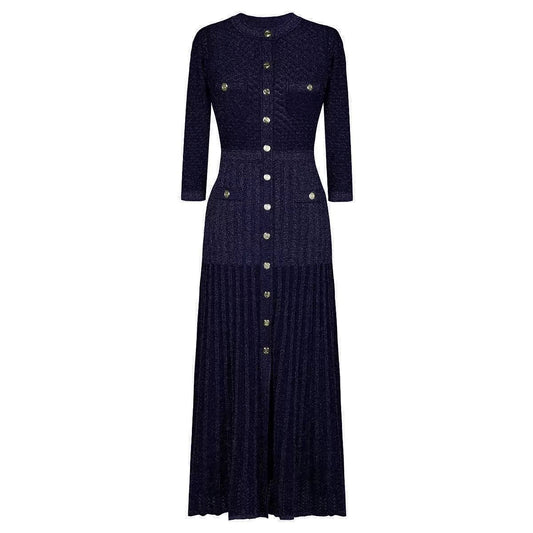 Monaco Buttoned Knit Dress
