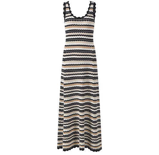 Sunset Wave Knit Dress