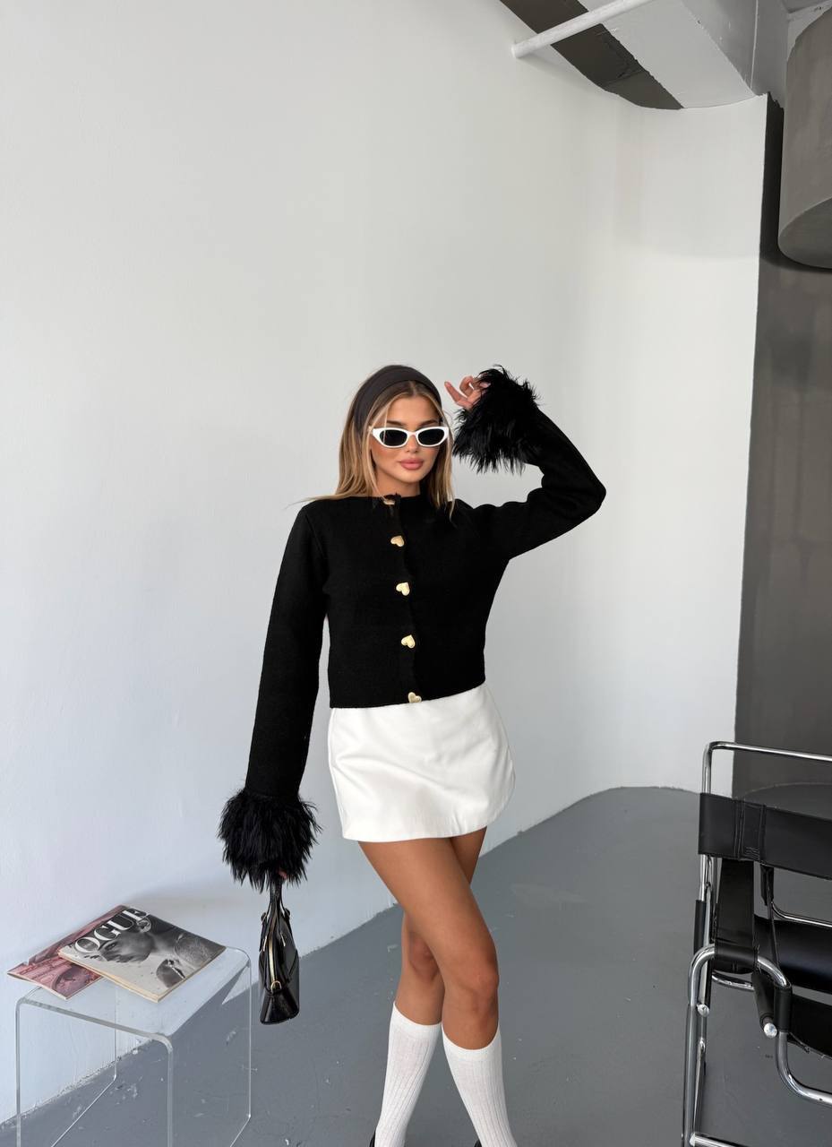 The Heartbeat Feather Cardigan