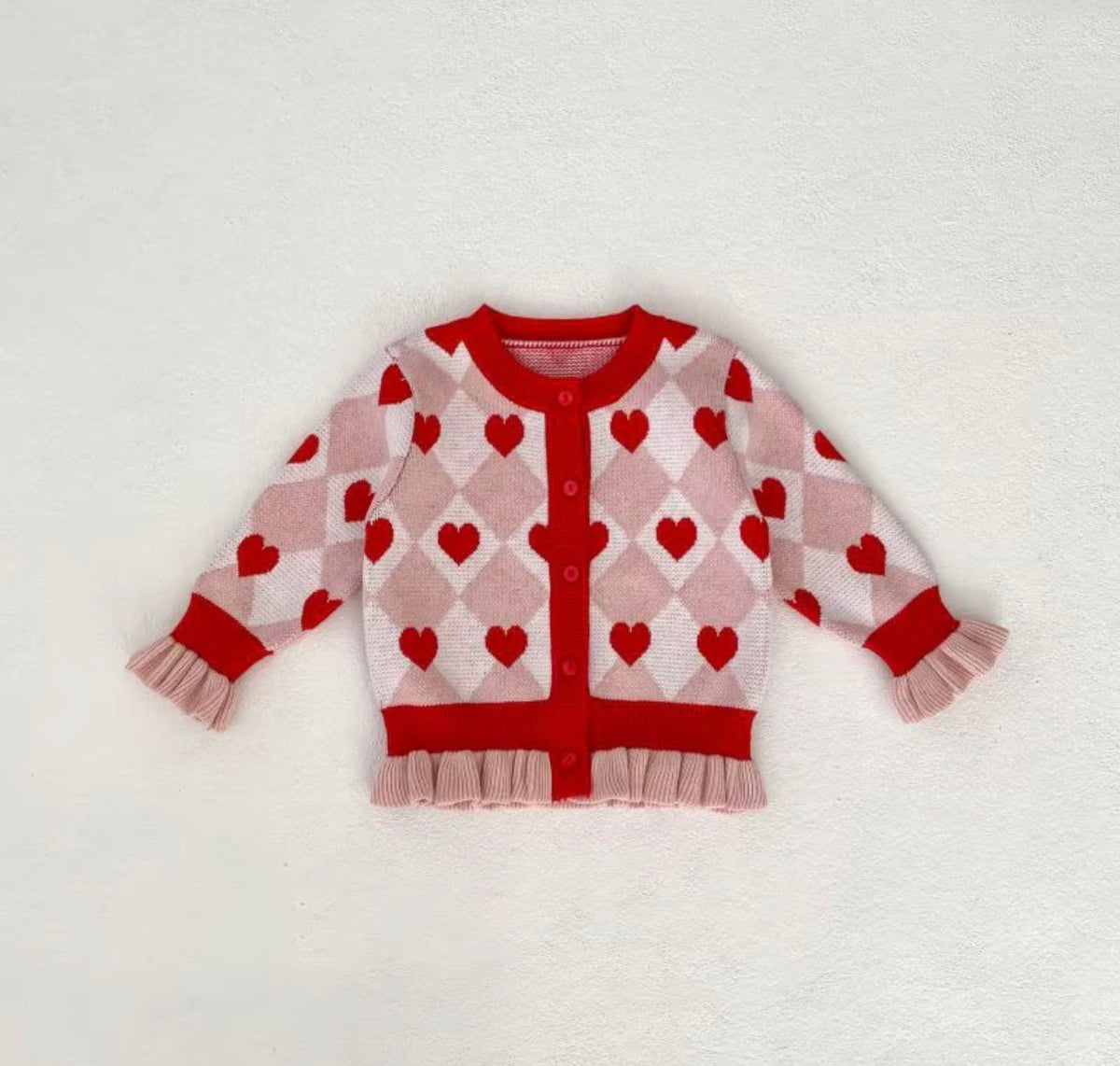 Sweetheart Ruffle Knit Set