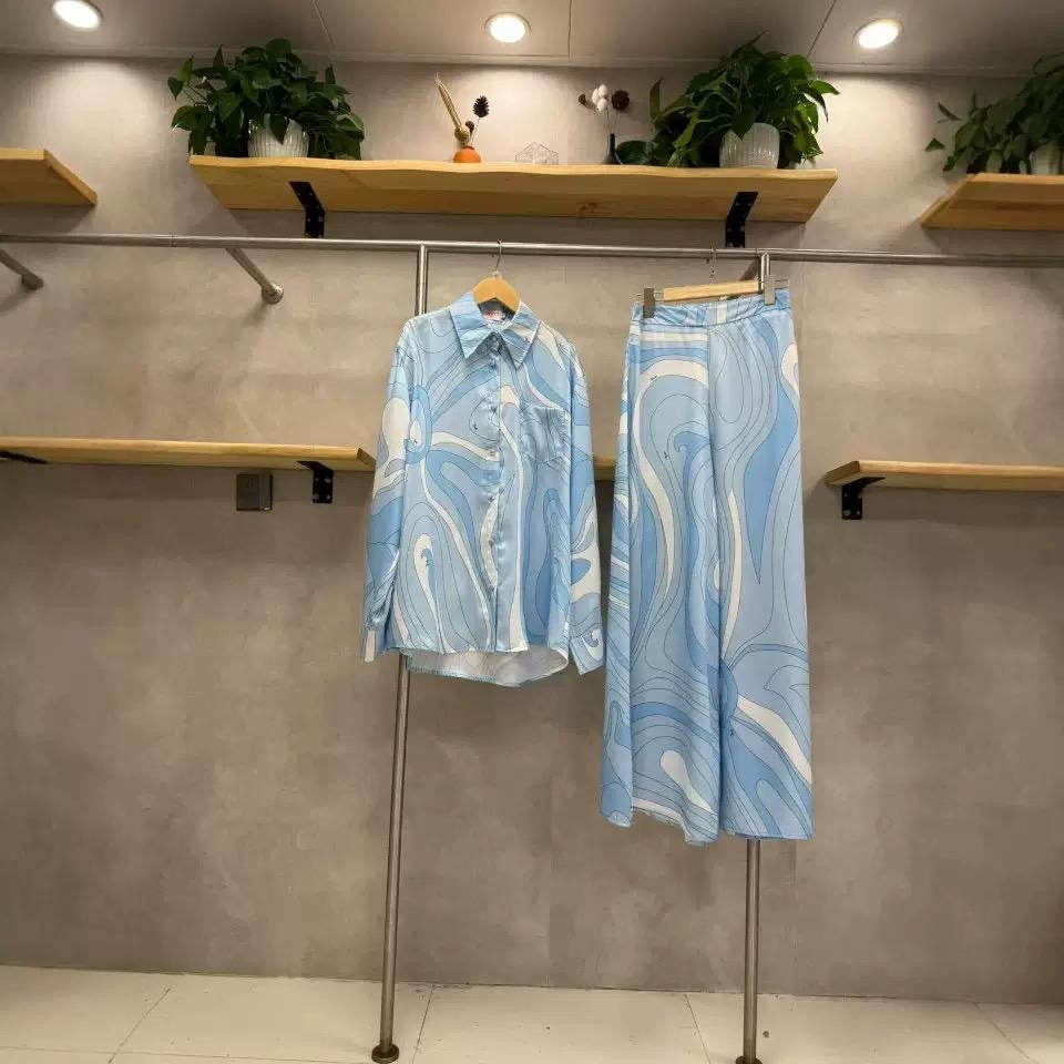 Swirl Print Shirt & Pants Set