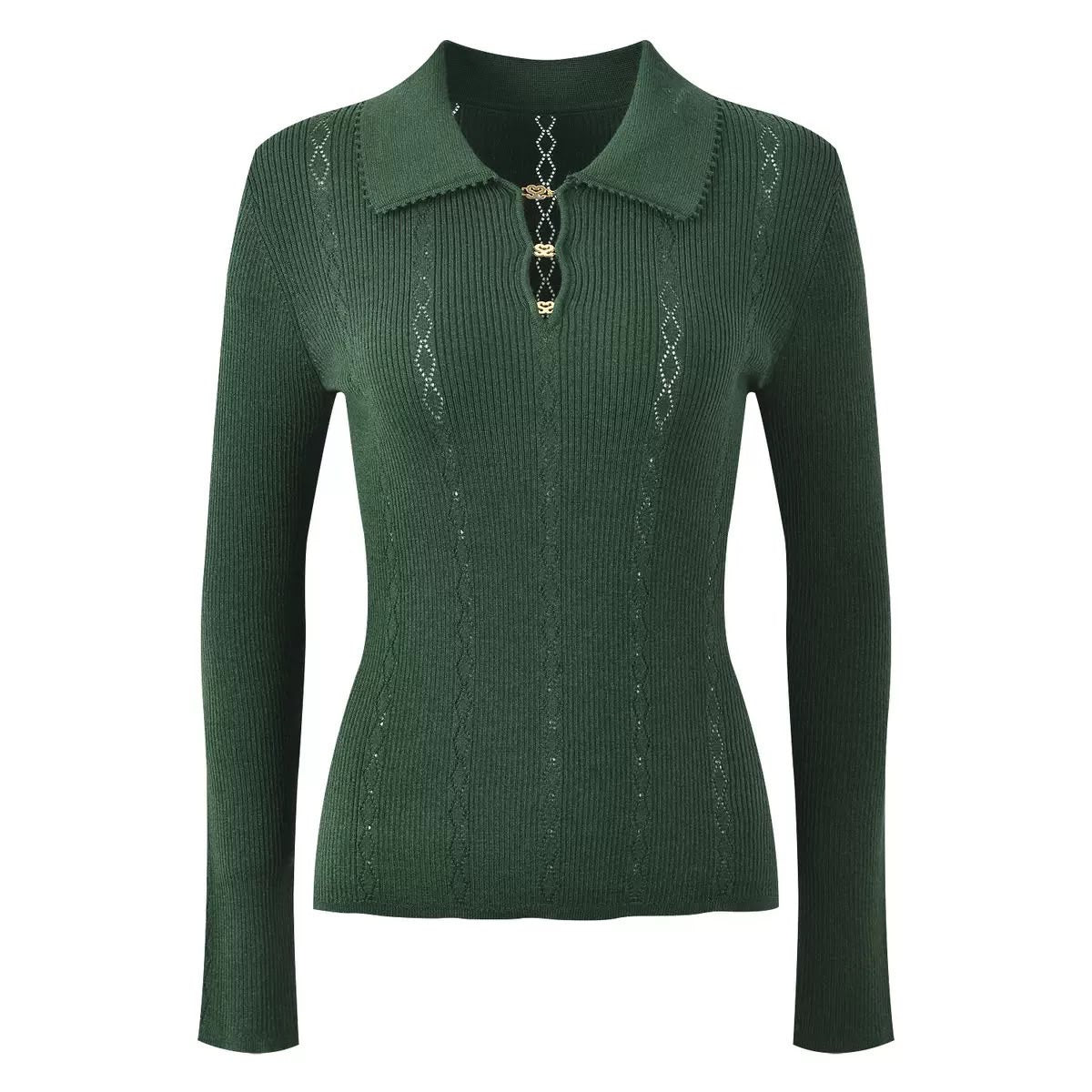 Ivory Heritage Collar Knit Top
