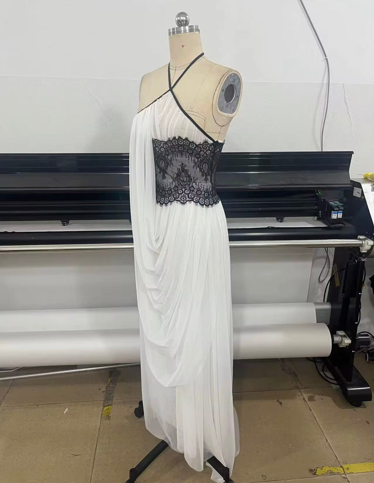 Olive Sequin Halter Maxi Dress