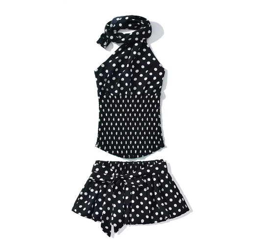 Polka Charm Skort Set
