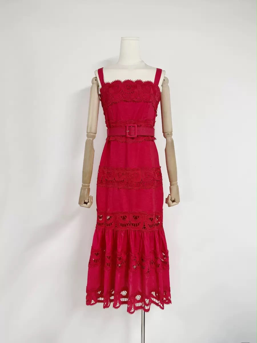 Isla Lace Midi Dress