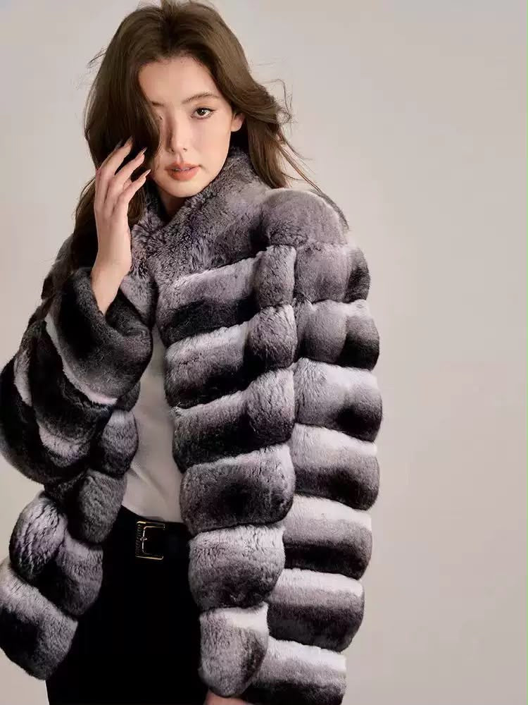 Chinchilla Ombre Faux Fur Jacket