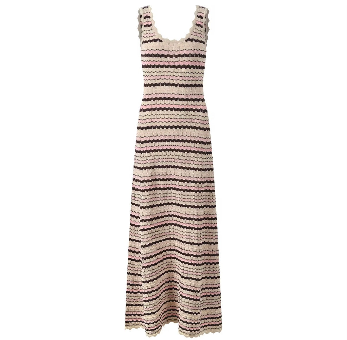 Sunset Wave Knit Dress