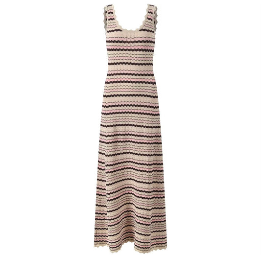 Sunset Wave Knit Dress