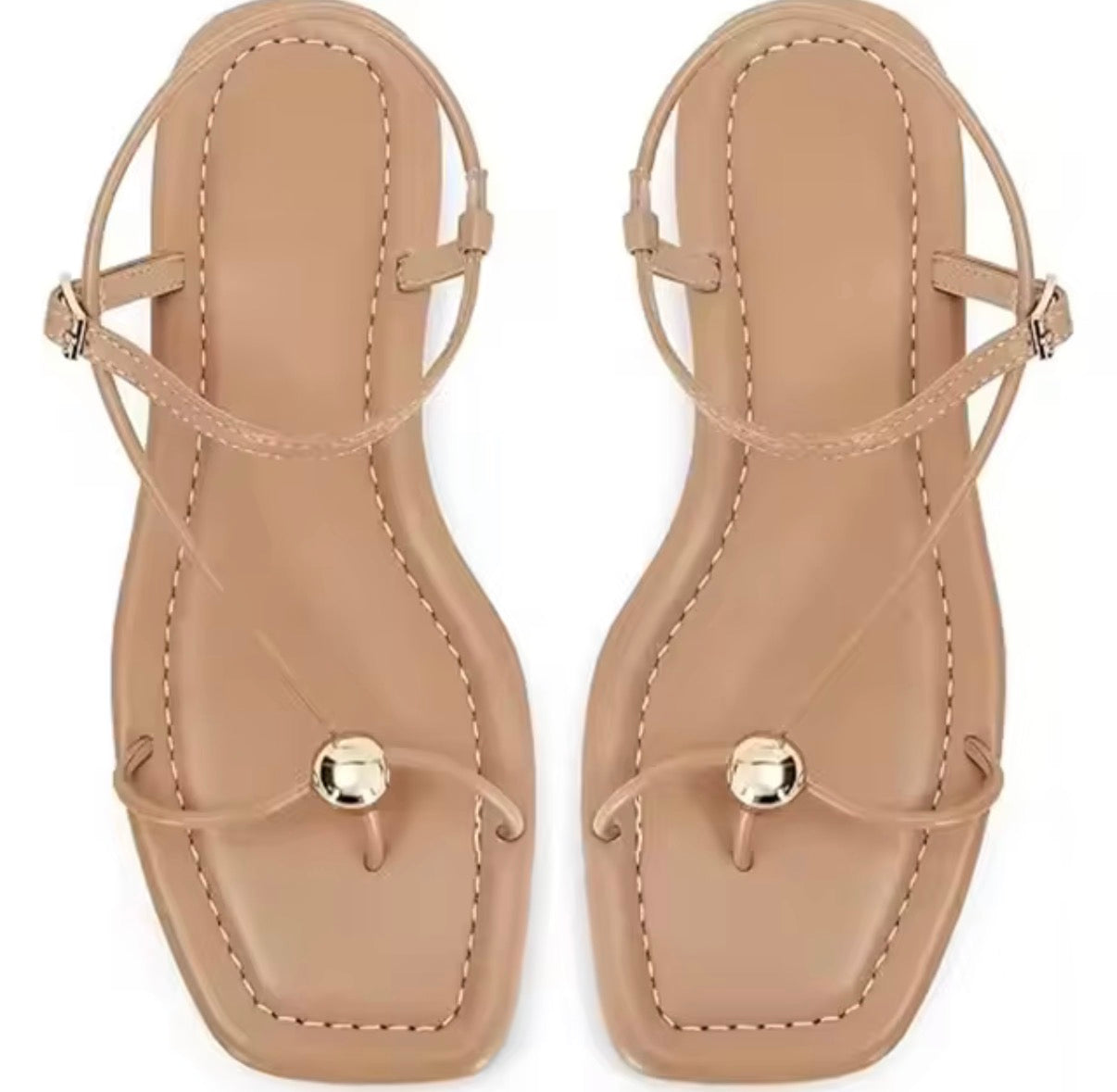 Minimalist Toe-Ring Strappy Sandals