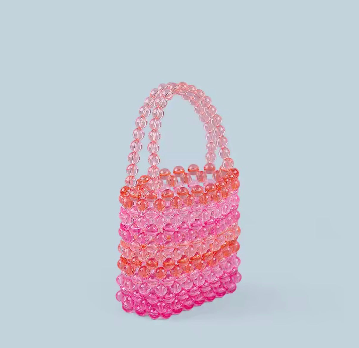Pink Sunset Beaded Mini Bag