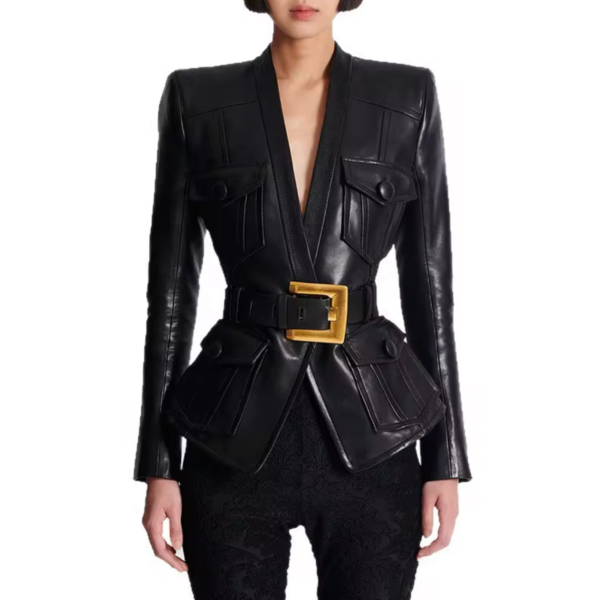 Midnight Power Belted Jacket