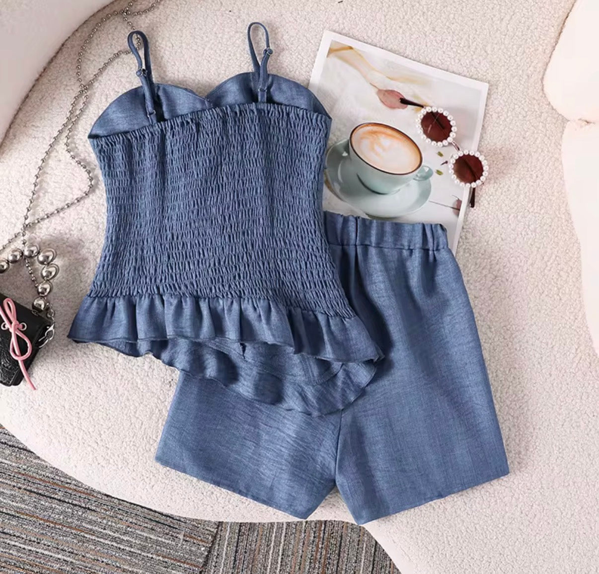 Ruffle Corset Top & Skort Set