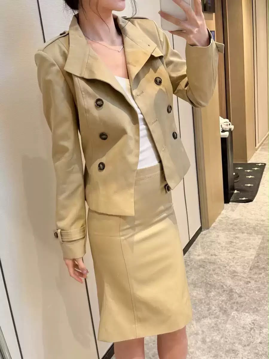 Camille Trench Skirt Set