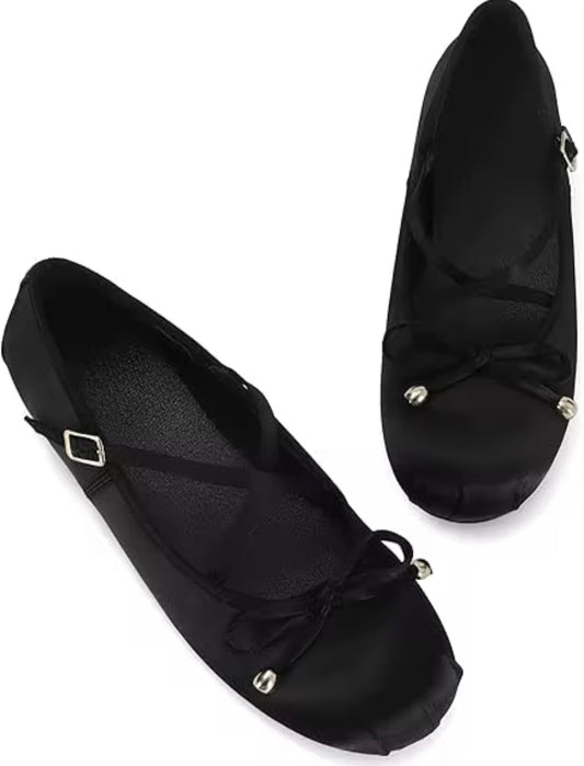 Bow Strap Ballet Flats