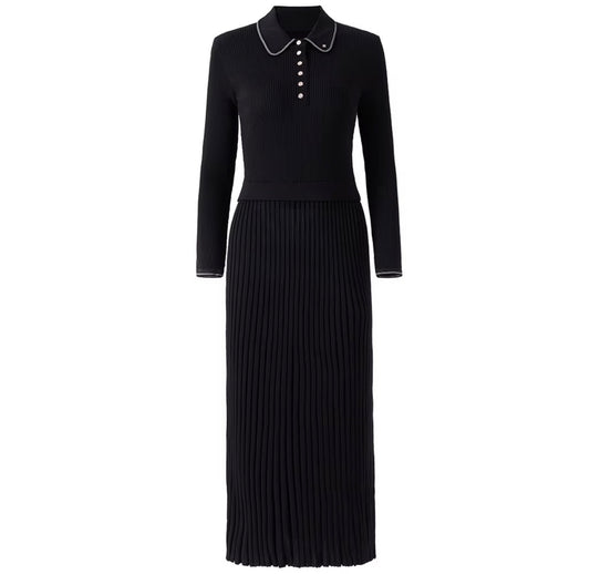 Camille Pleated Polo Maxi Dress