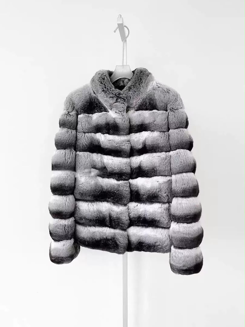 Chinchilla Ombre Faux Fur Jacket