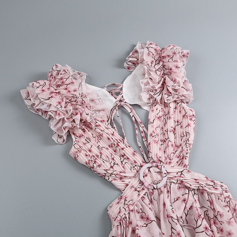 Garden Muse Ruffle Maxi Dress