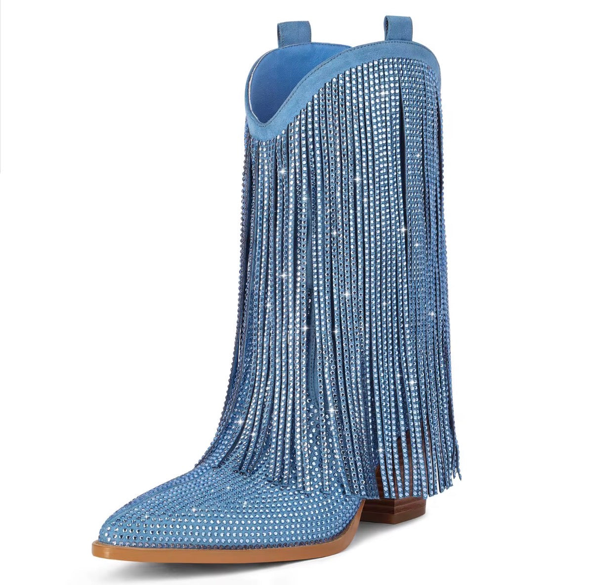 Crystal Fringe Cowboy Boots