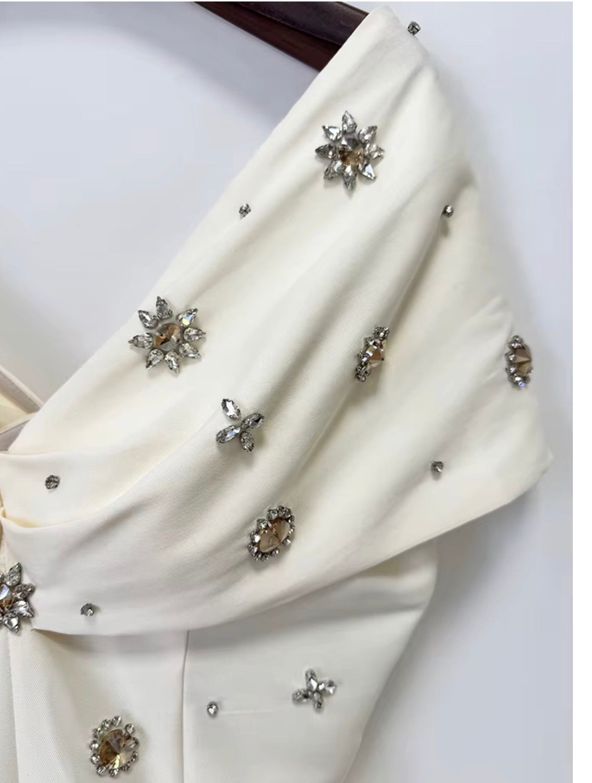 Crystal Cape A-Line Gown