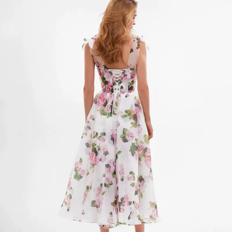 Rosé Garden Corset Dress