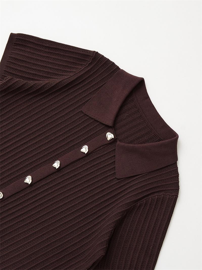 Ribbed Knit Shirt & Pants Set