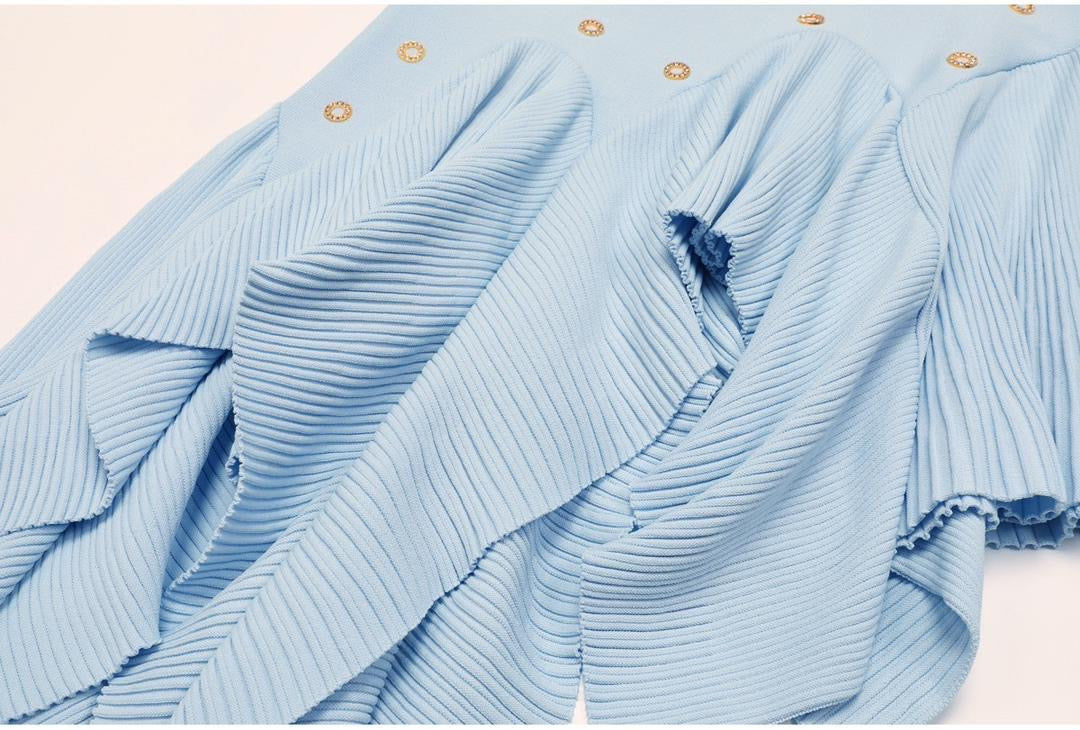 Embellished Ruffle Skirt Set