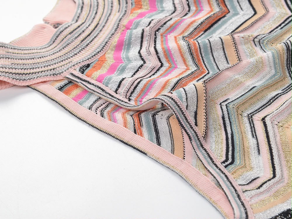 Pastel Wave Knit Dress