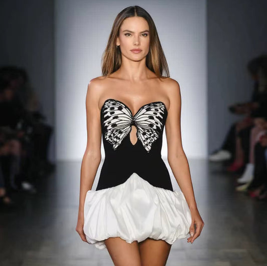 Butterfly Illusion Mini Dress