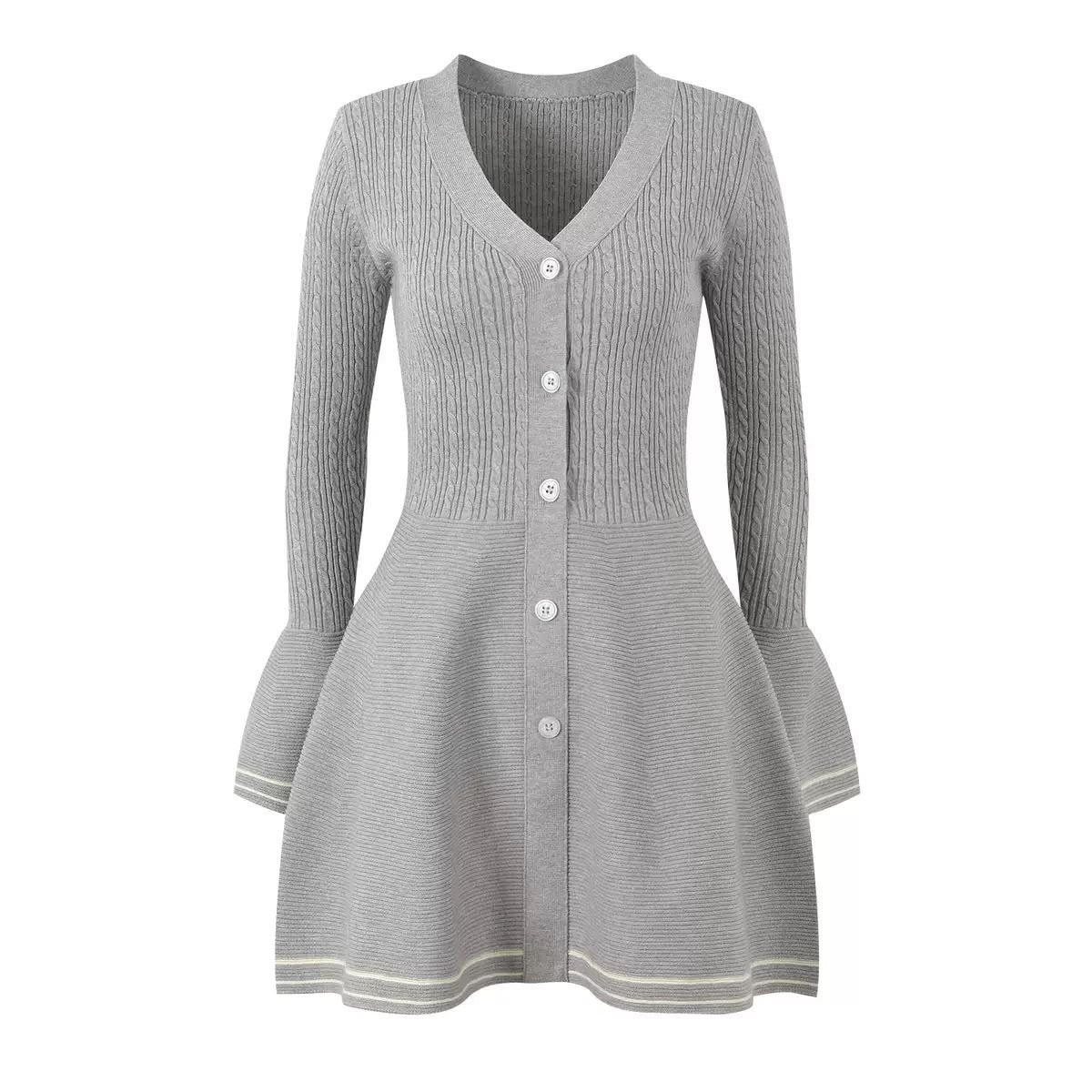 Milano Cable-Knit Flare Dress