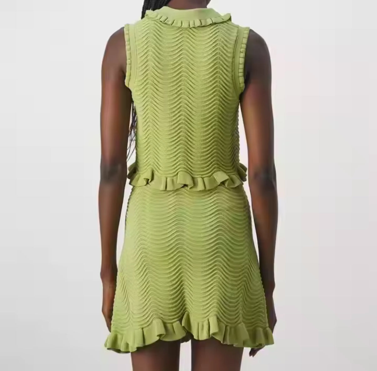 Emerald Ruffle Skirt Set