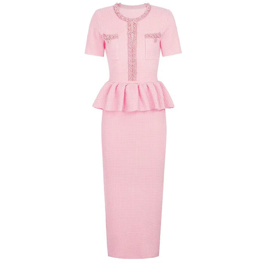 Chic Peplum Elegance Dress