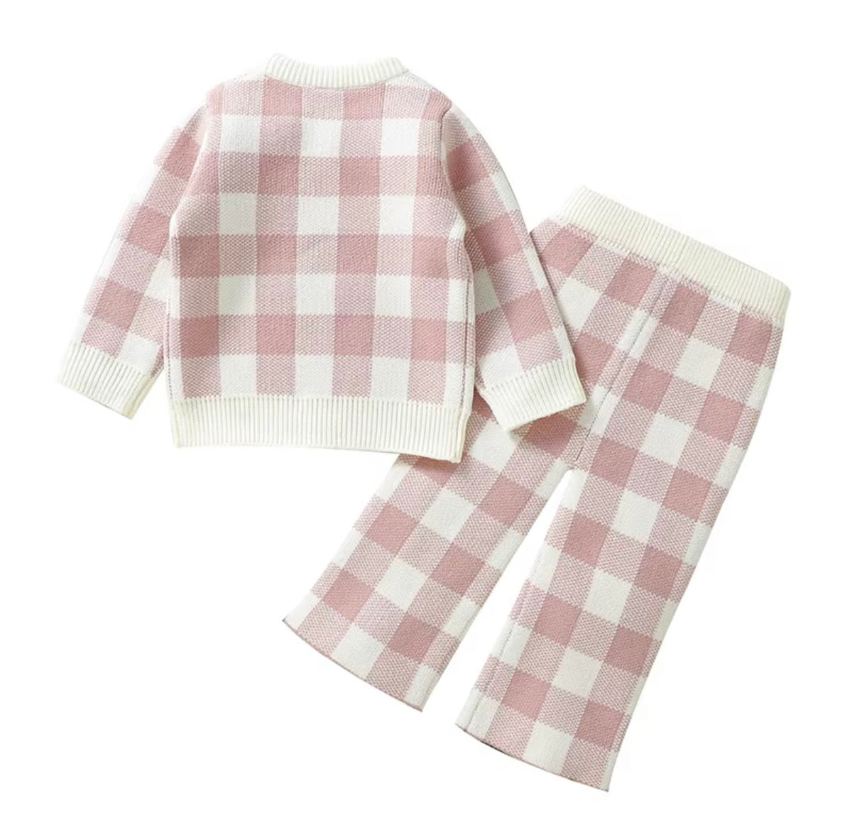 Checkered Cozy Knit Set