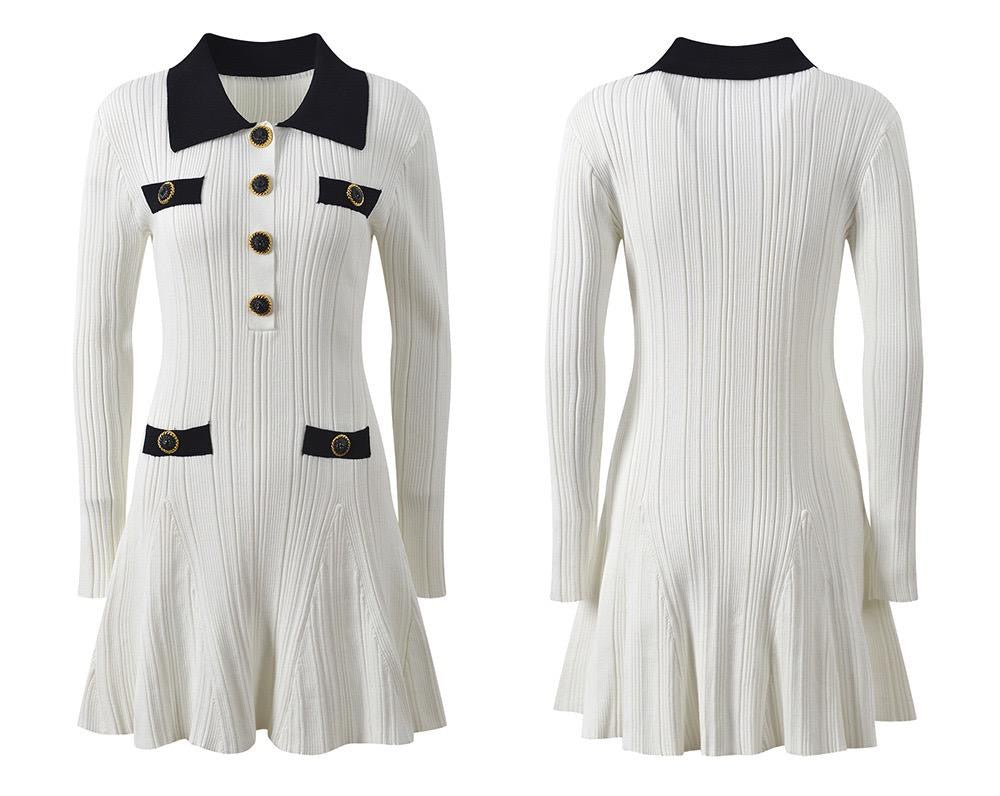 Monaco Contrast Trim Dress