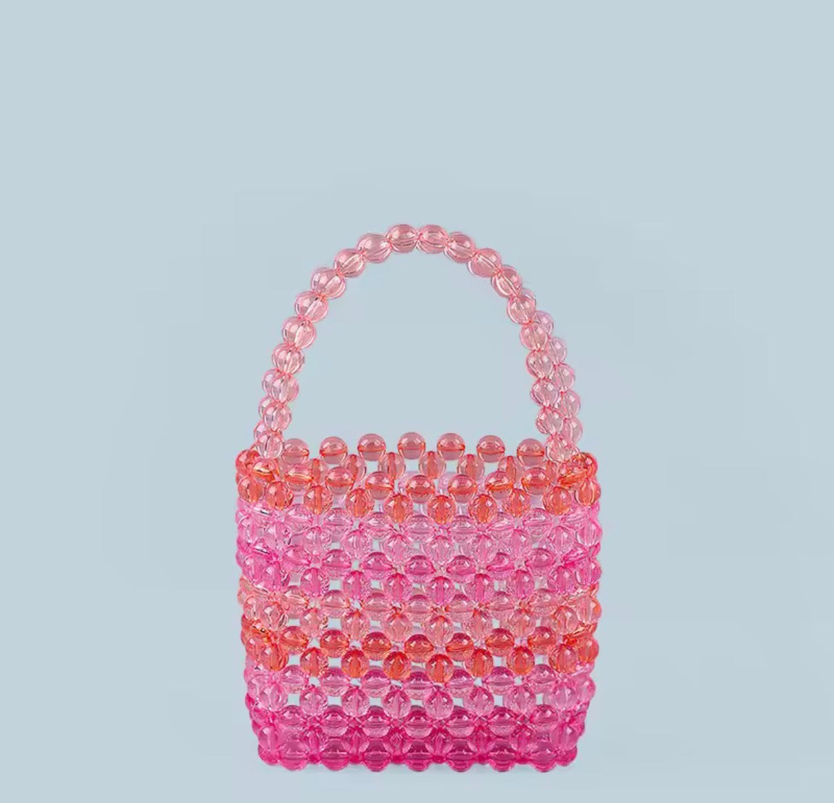 Pink Sunset Beaded Mini Bag