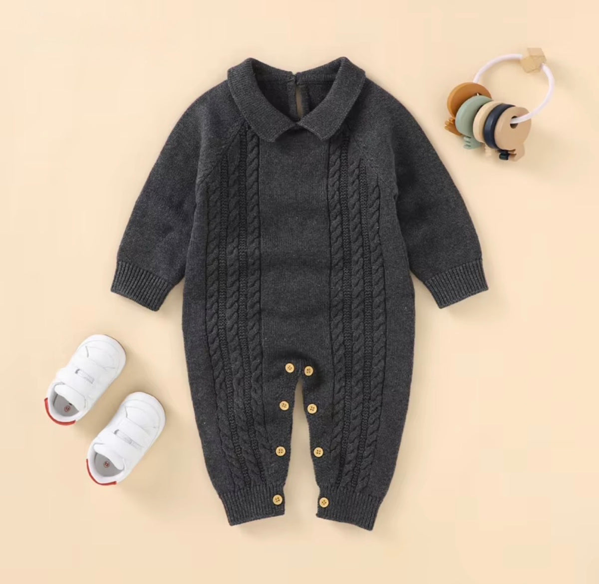 Heritage Cable Knit Romper