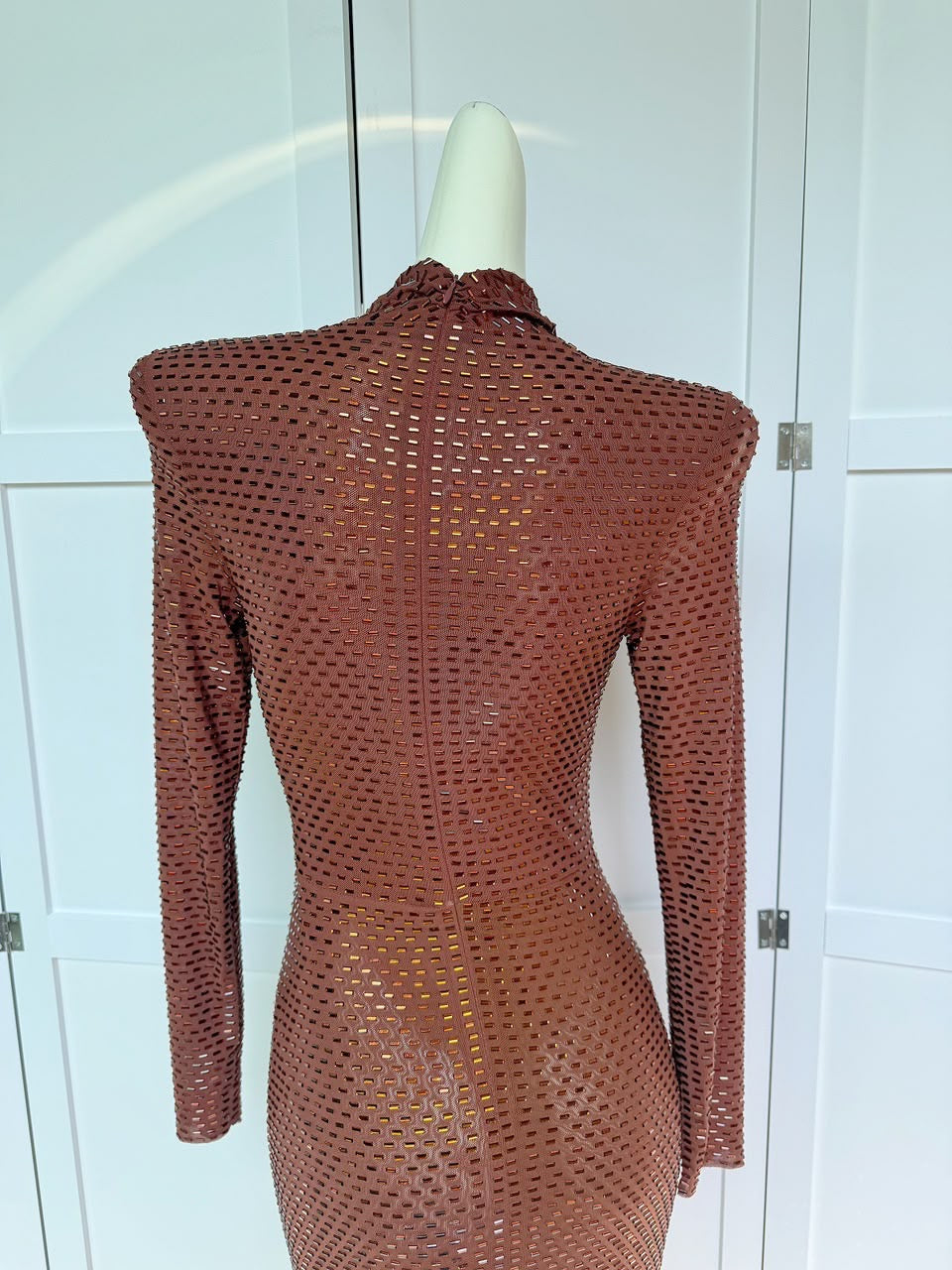 Bronze Crystal Cutout Gown