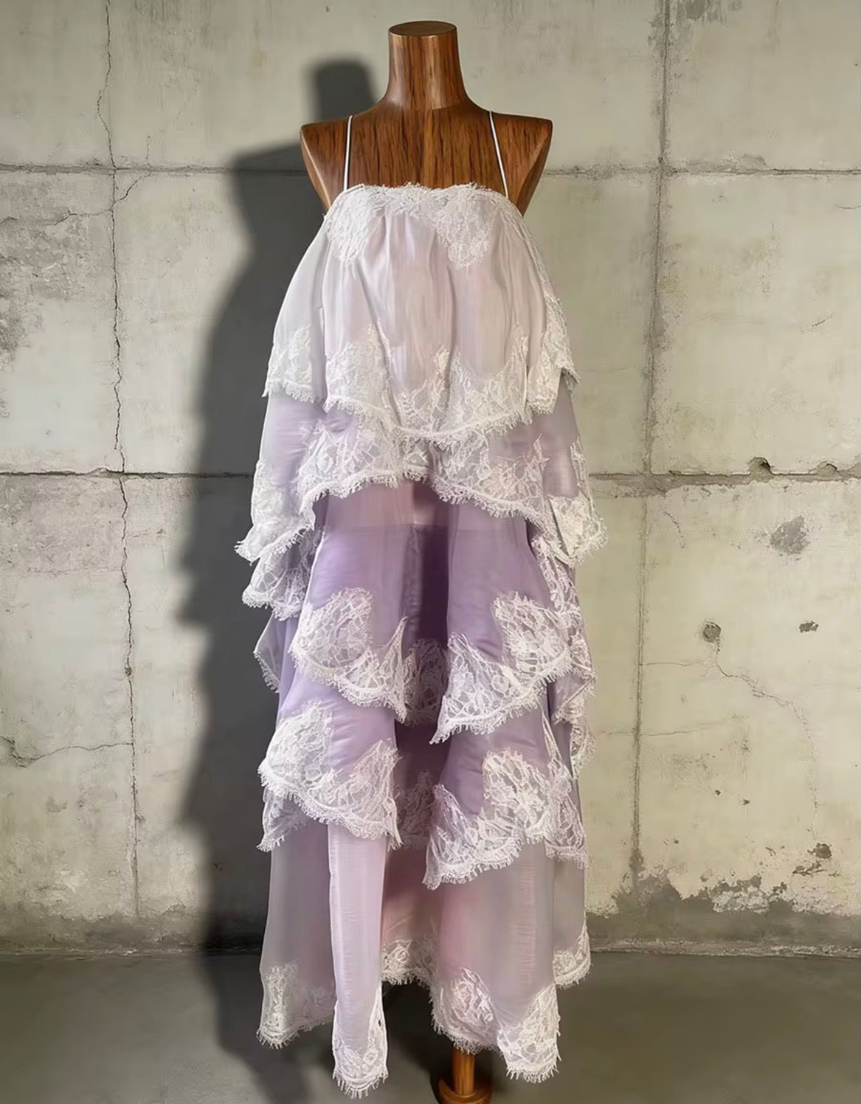 Cascade Lace Whisper Dress