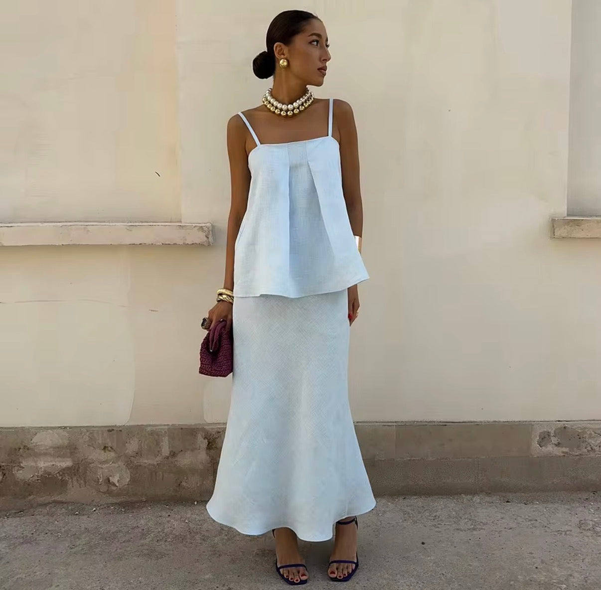 Flowy Cami & Maxi Skirt Set