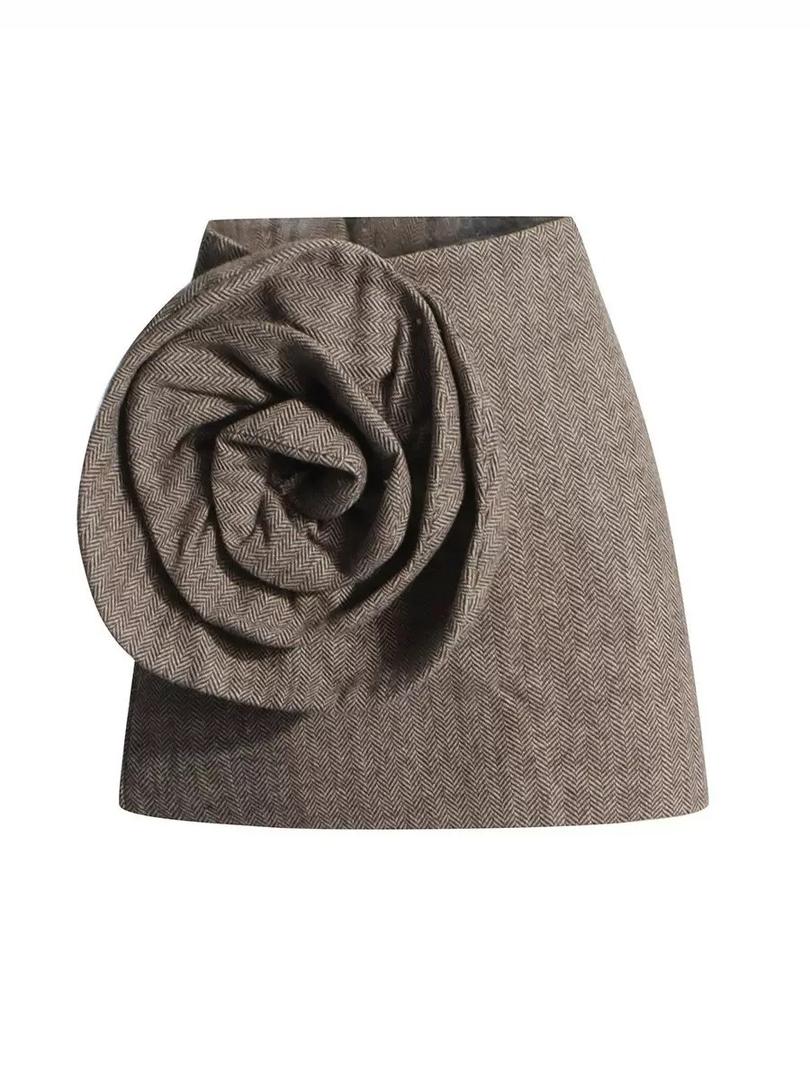 Rosette Muse Tweed Mini Skirt