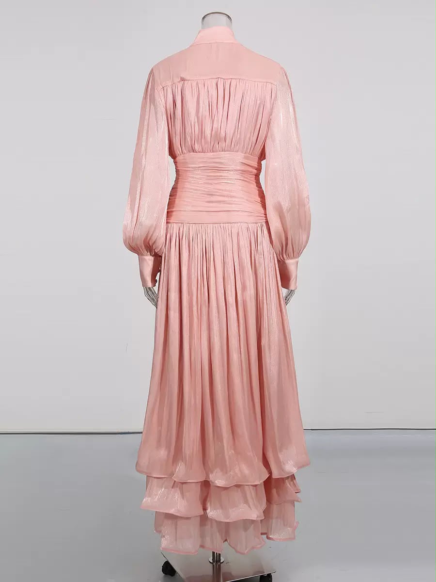 Cascade Satin Dress