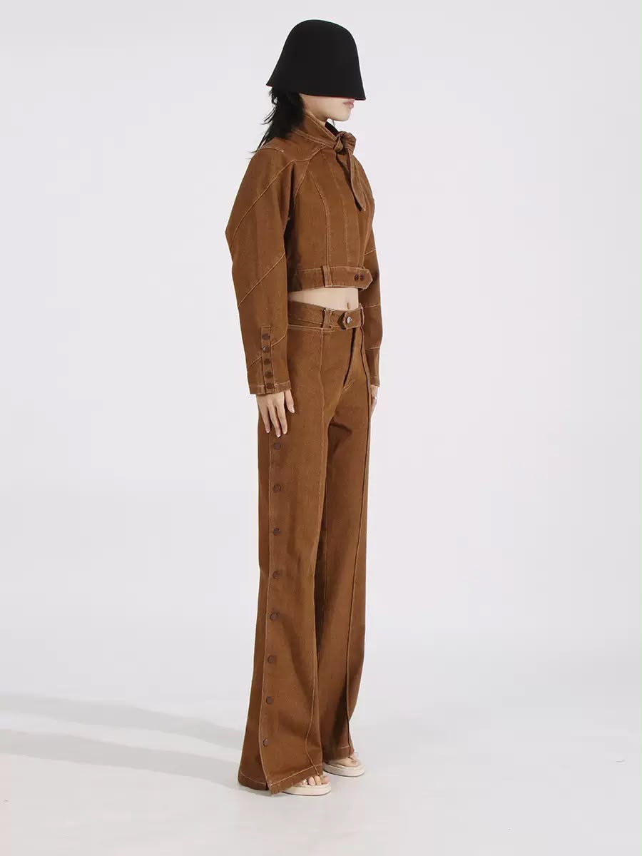 Caramel Stitch Denim Set