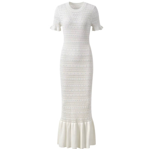 Crystal Knit Mermaid Maxi Dress