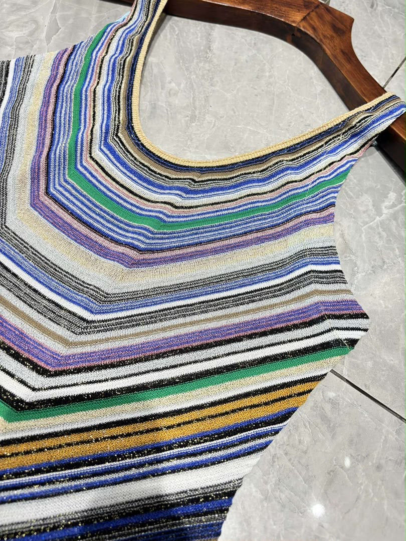Aurora Chevron Knit Maxi Dress