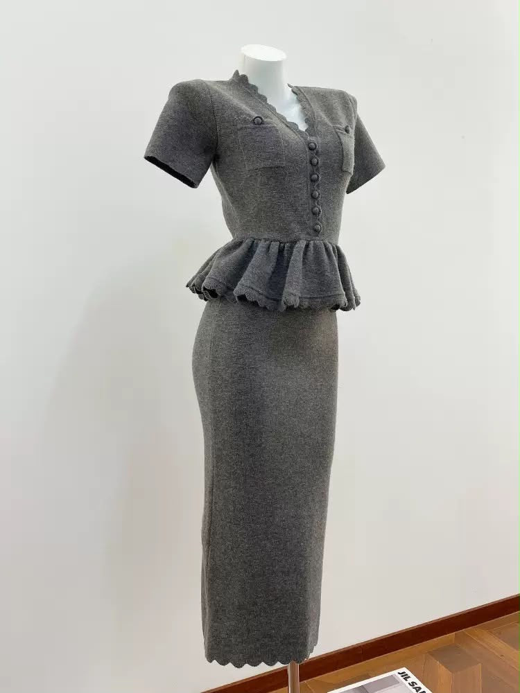 Colette Peplum Midi Dress