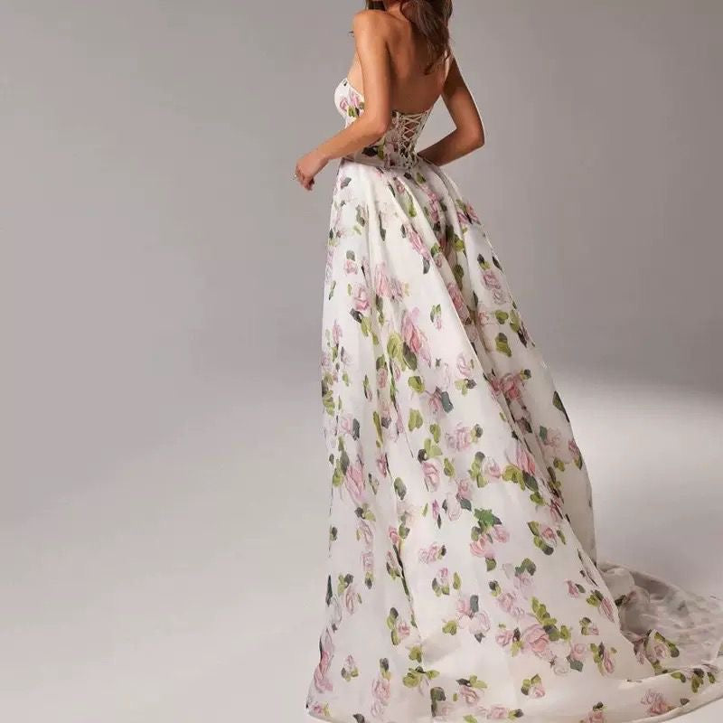 Garden Whisper Strapless Dress