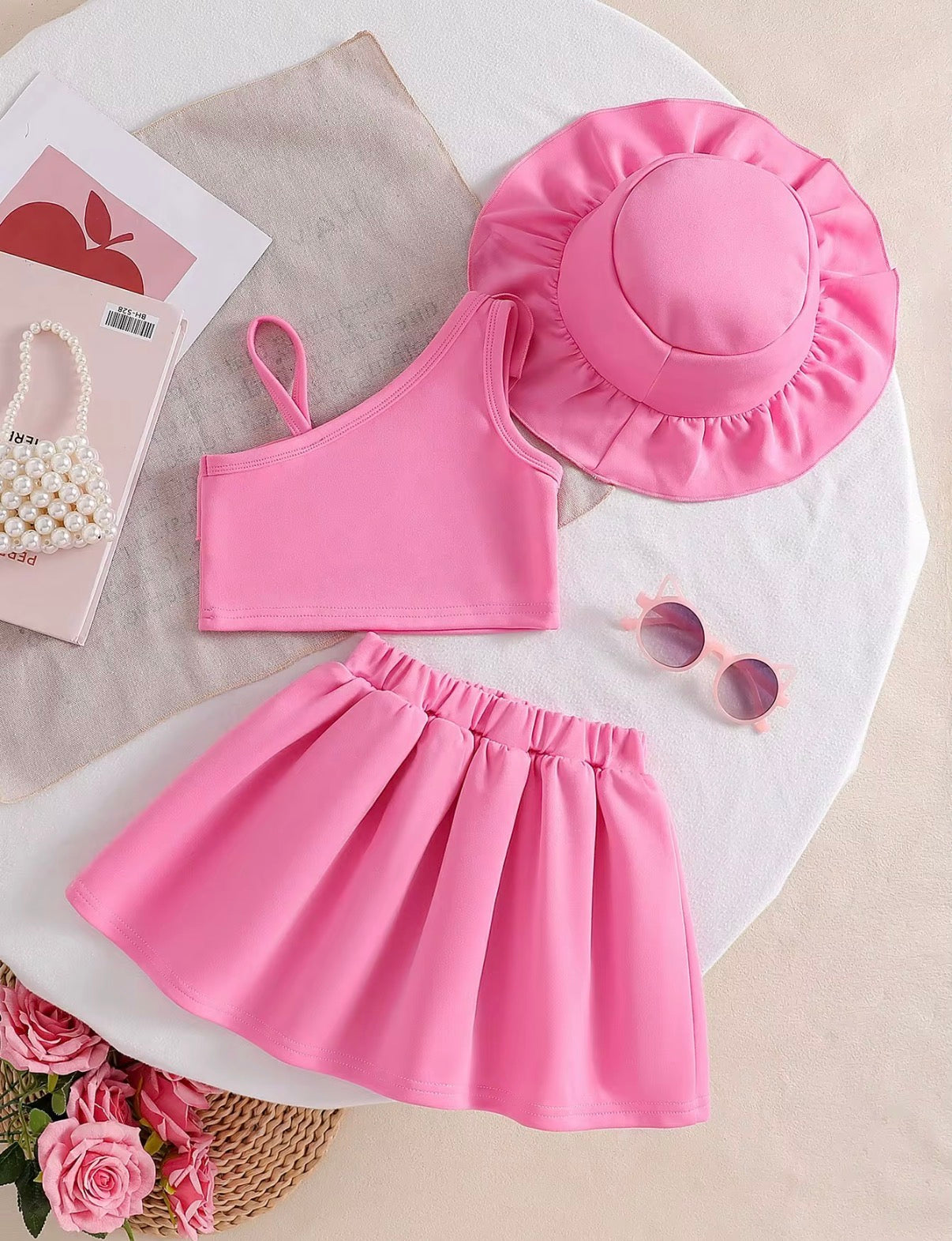 Rosy Sunshine Skirt Set
